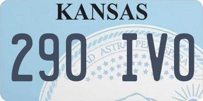 KS license plate 290IVO