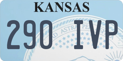 KS license plate 290IVP