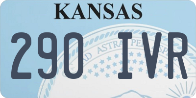 KS license plate 290IVR