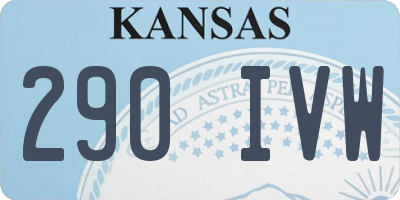 KS license plate 290IVW
