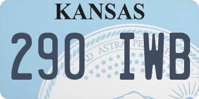KS license plate 290IWB