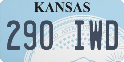 KS license plate 290IWD