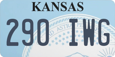 KS license plate 290IWG