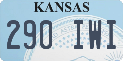 KS license plate 290IWI