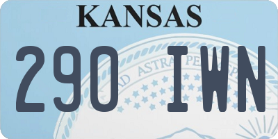 KS license plate 290IWN