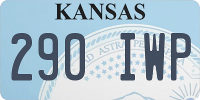 KS license plate 290IWP