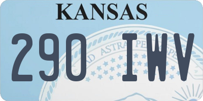 KS license plate 290IWV