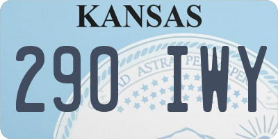 KS license plate 290IWY
