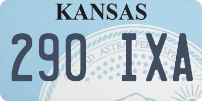 KS license plate 290IXA