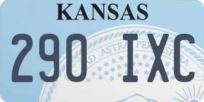 KS license plate 290IXC