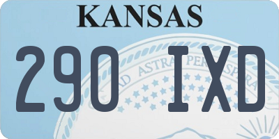 KS license plate 290IXD