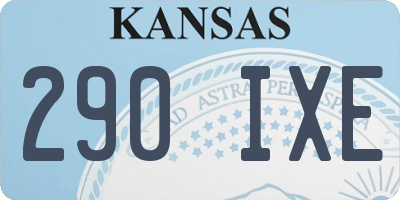 KS license plate 290IXE