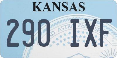 KS license plate 290IXF