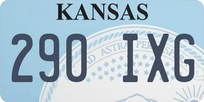 KS license plate 290IXG
