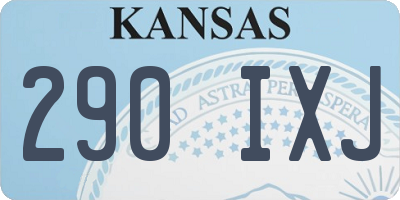 KS license plate 290IXJ