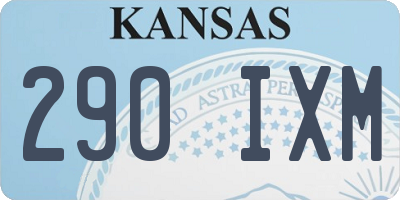 KS license plate 290IXM