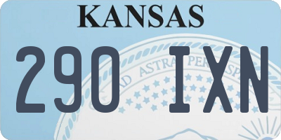 KS license plate 290IXN