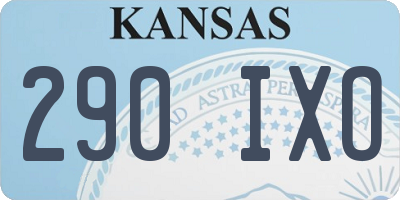 KS license plate 290IXO