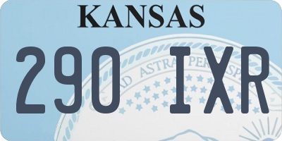 KS license plate 290IXR