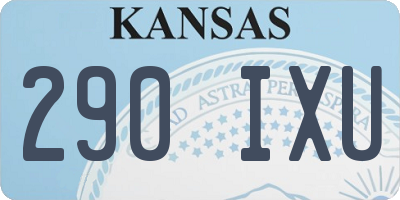 KS license plate 290IXU