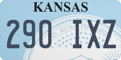 KS license plate 290IXZ