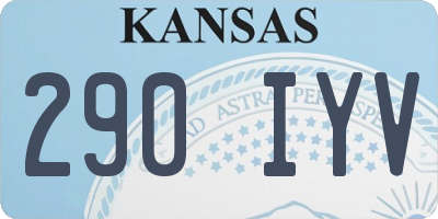 KS license plate 290IYV