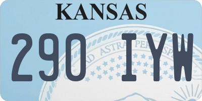 KS license plate 290IYW