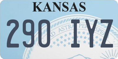KS license plate 290IYZ