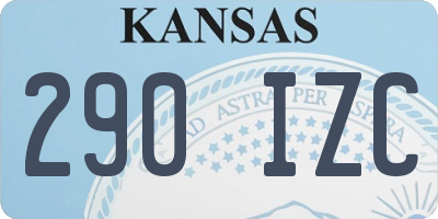 KS license plate 290IZC