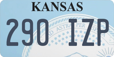 KS license plate 290IZP