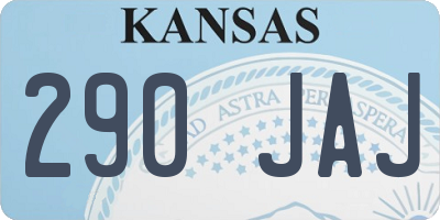 KS license plate 290JAJ