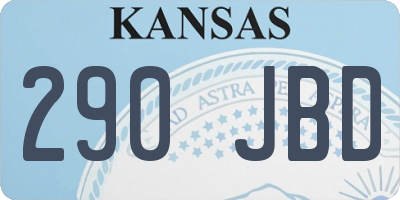 KS license plate 290JBD