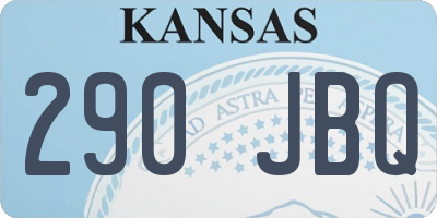 KS license plate 290JBQ