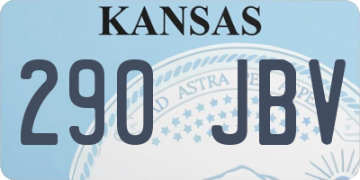 KS license plate 290JBV