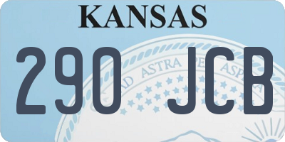 KS license plate 290JCB