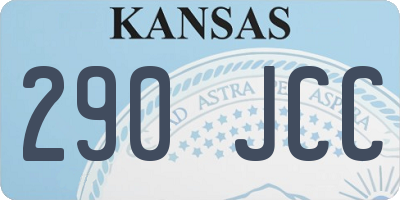 KS license plate 290JCC