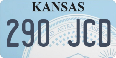 KS license plate 290JCD