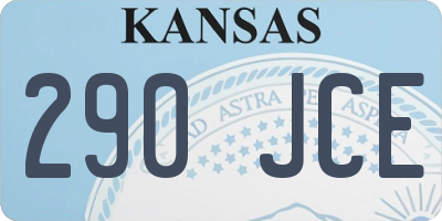 KS license plate 290JCE