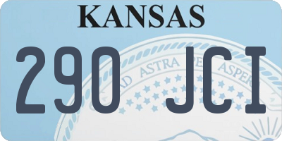 KS license plate 290JCI