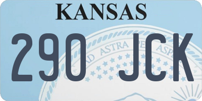 KS license plate 290JCK