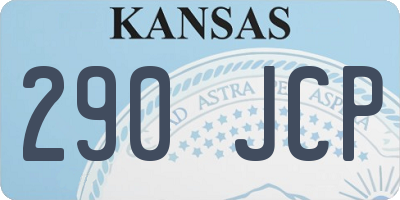KS license plate 290JCP
