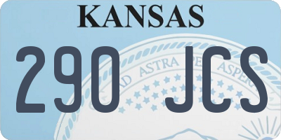 KS license plate 290JCS