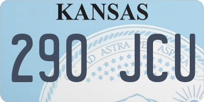 KS license plate 290JCU