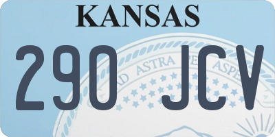 KS license plate 290JCV