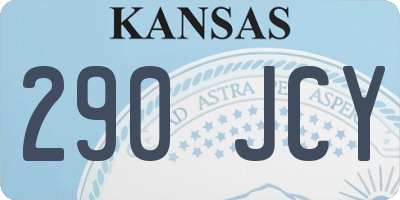 KS license plate 290JCY