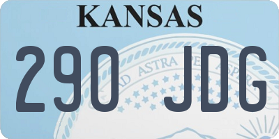 KS license plate 290JDG