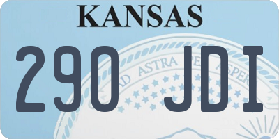 KS license plate 290JDI