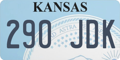 KS license plate 290JDK