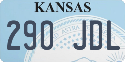 KS license plate 290JDL