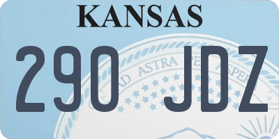 KS license plate 290JDZ